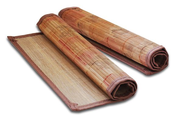 Салфетка бамбуковая из плоских палочек с рисунком и подкладкой в инд. Упаковке (40*30) 8606 53271