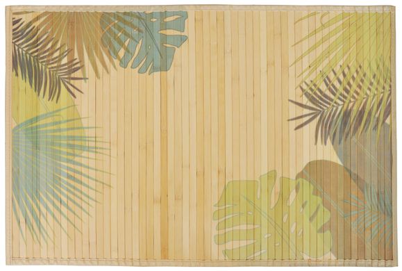 Циновка из бамбуковых палочек с подкладкой и рисунком (60*90) 8606 53287-S
