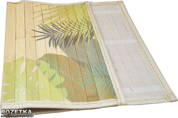 Салфетка бамбуковая из больши палочек, с рисунком в инд. упаковке (40*30) 8606 53275