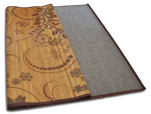 Циновка из бамбуковых палочек с подкладкой и рисунком (120*180) 8606 53285