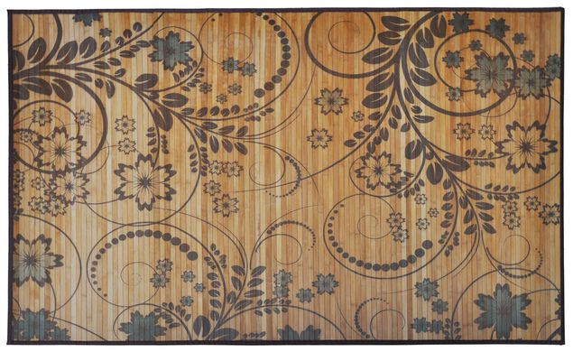 Циновка из бамбуковых палочек с подкладкой и рисунком (120*180) 8606 53285
