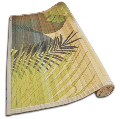 Циновка из бамбуковых палочек с подкладкой и рисунком (70*120) 8606 53287-M