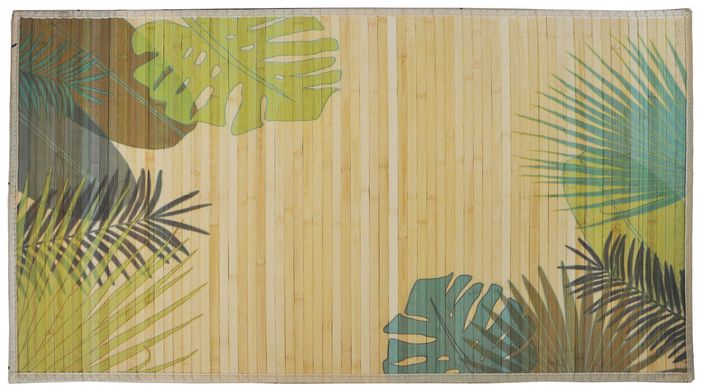 Циновка из бамбуковых палочек с подкладкой и рисунком (70*120) 8606 53287-M